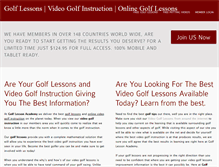 Tablet Screenshot of golflessonacademy.com